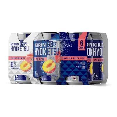 Kirin Hyoketsu Peach Vodka Soda 6% Cans 6x330ml