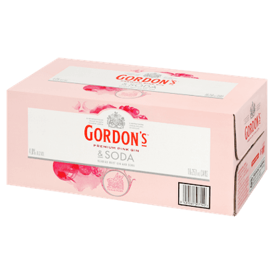 Gordon's Premium Pink Gin & Soda 4% Cans 18x250ml