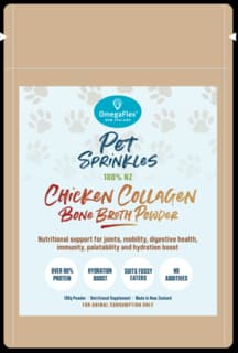 OmegaFlex Pet Sprinkles Cat & Dog Chicken Collagen Bone Broth Powder - 100g