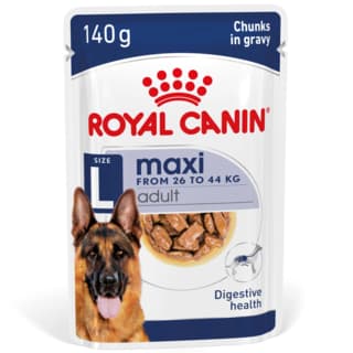 Royal Canin Maxi Adult Chunks In Gravy Pouch Wet Dog Food - 140g x 10