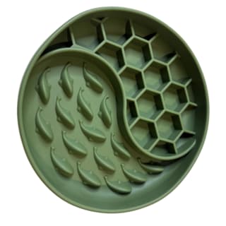 Waggin' Tails Soothe Slow Feeder Dish - Olive