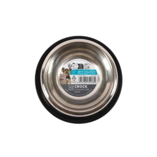M-PETS Crock Non-Slip Stainless Steel Cat and Dog Food Bowl - 355ml