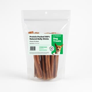 Petdirect Protein-Packed 100% Natural Bully Sticks Dog Chews - 15cm 15 Pack