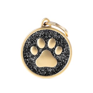My Family Shine Assorted Large Cat and Dog Tags - Paw, Gold