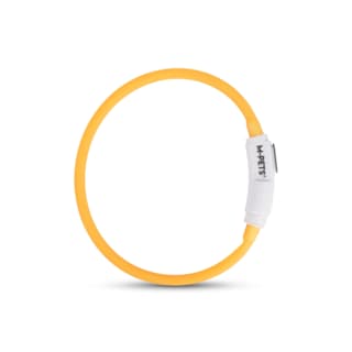 M-PETS Flash Rechargeable LED Light Dog Collar - Orange