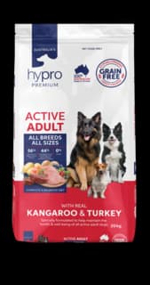 Hypro Premium Grain Free Adult Active Kangaroo & Turkey Dry Dog Food - 20kg