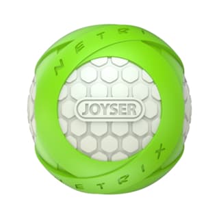 JOYSER Netrix Glow in the Dark TPR Rubber Ball Dog Toy - Green/ White