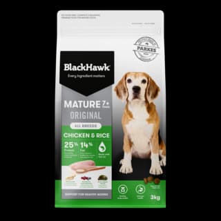 Black Hawk Mature Chicken & Rice Senior Dry Dog Food - 3kg