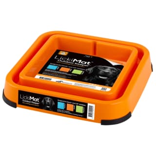 LickiMat Dog Outdoor Keeper Feeder - Orange