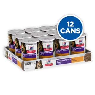 Hill's Science Diet Adult Sensitive Stomach & Skin with Chicken Wet Dog Food - 370g x 12