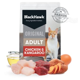 Black Hawk Original Adult Chicken & Kangaroo Dry Cat Food - 2kg