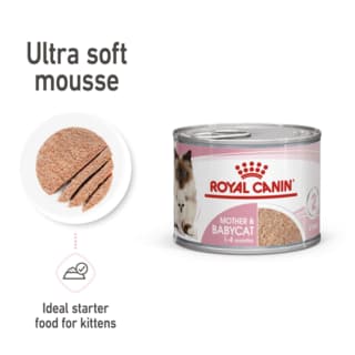 Royal Canin Mother & Babycat Mousse Canned Wet Cat Food - 195g x 36