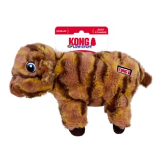 KONG Low Stuff Stripes Cow Dog Toy - Medium