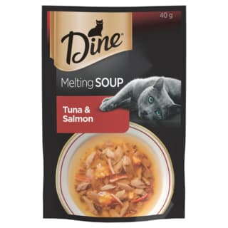 Dine Melting Soup Tuna & Salmon Wet Cat Food - 40g