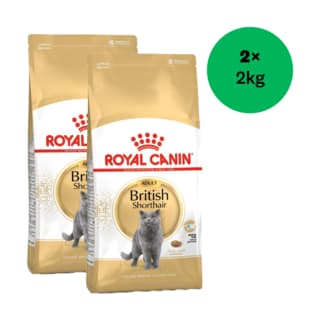 Royal Canin British Shorthair Adult Dry Cat Food - 4kg (2 x 2kg Bags)
