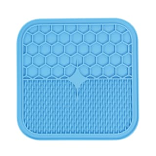 M-PETS Leccamat Non-Slip Cat and Dog Slow Feed Mat - Blue