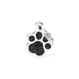 My Family Shine Cat and Dog Paw Tag - Small, Black