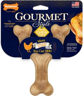 Nylabone Gourmet Style Strong Wishbone Chicken Dog Chew Toy - Medium