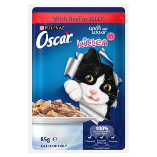 Oscar Beef in Jelly Kitten Wet Cat Food - 85g - discontinued