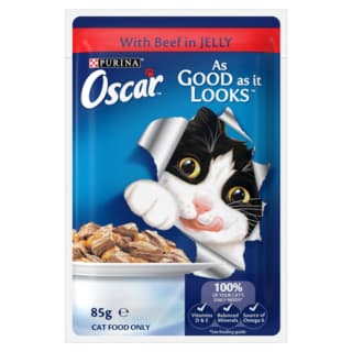 Oscar Beef in Jelly Adult Wet Cat Food - 85g
