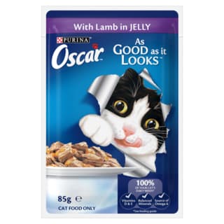 Oscar Lamb in Jelly Adult Wet Cat Food - 85g - discontinued