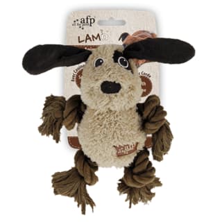 All For Paws Lambswool Squeaky Cuddle Body Rope Dog Toy - Assorted