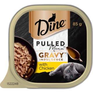 Dine Pulled Menu Gravy Indulgence with Chicken Adult Wet Cat Food - 85g