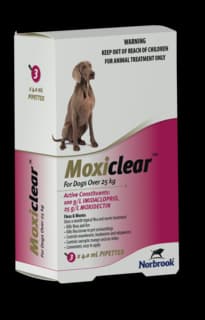 Moxiclear Spot-On Dog Flea & Worm Treatment - 3 Pack, 25kg+