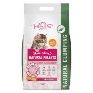 Trouble & Trix Natural Cherry Blossom Scent Pellet Cat Litter - 15L