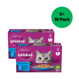 Whiskas Tuna Favourites in Jelly Adult Wet Cat Food Variety Pack - 85g x 36