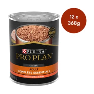 Pro Plan Adult Chicken & Rice Entree Wet Dog Food - 368g x 12