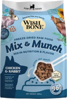 Wishbone Mix & Munch Chicken & Rabbit Freeze Dried Dog Food Topper - 350g