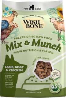 Wishbone Mix & Munch Lamb Goat & Chicken Freeze Dried Dog Food Topper - 350g
