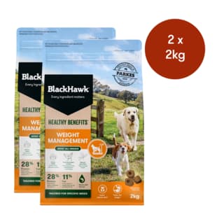 Black Hawk Healthy Benefits Weight Management Dry Dog Food - 4kg (2 x 2kg Bags)