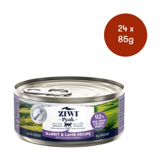 ZIWI Rabbit & Lamb Wet Cat Food - 85g x 24
