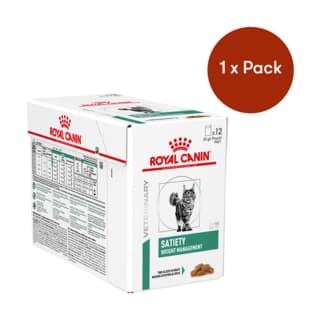 Royal Canin Vet Satiety Weight Management Wet Cat Food Pack - 85g x 12