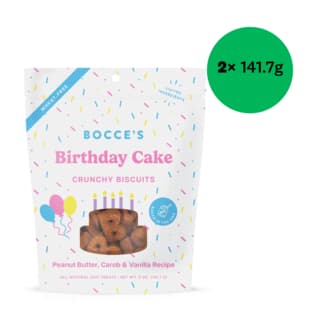 Bocce's Birthday Cake Biscuits Dog Treats - 248.4g (2 x 141.7g Bags)