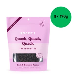 Bocce's Quack Quack Quack Training Bites Dog Treats - 850g (5 x 170g Bags)