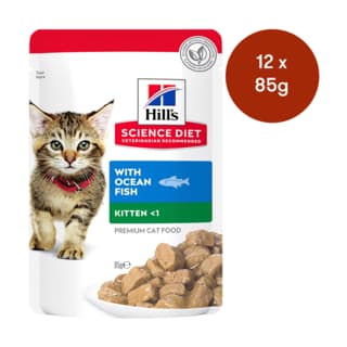 Hill's Science Diet Kitten Ocean Fish Wet Cat Food - 85g x 12