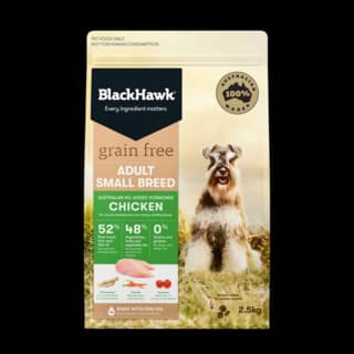 Black Hawk Grain Free Adult Small Breed Chicken Dry Dog Food - 2.5kg