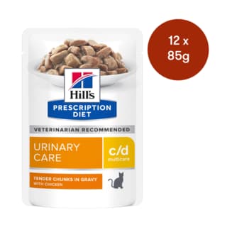 Hill's Prescription Diet c/d Multicare Chicken Wet Cat Food - 85g x 12