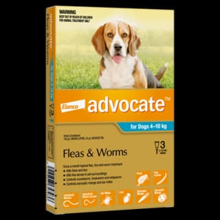 Advocate Spot-On Flea & Worm Treatment for Dogs 4-10kg - 3 Pack