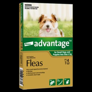 Advantage Spot-On Flea Treatment for Dogs 0-4kg - 4 Pack