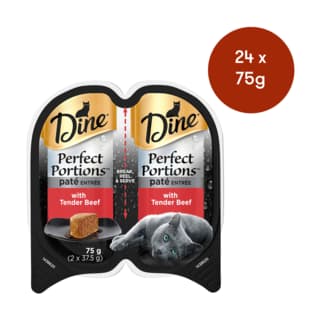 Dine Perfect Portions Pate Entree With Beef Wet Cat Food - 75g x 24