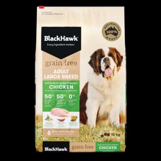 Black Hawk Grain Free Adult Large Breed Chicken Dry Dog Food - 15kg