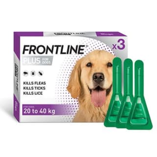Frontline Plus Flea & Tick Spot-On Treatment for Dogs - 20 - 40kg