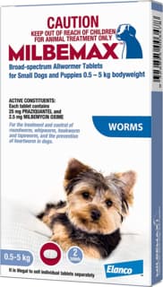 Milbemax Worming Tablets for Dogs - Under 5kg - 2 Pack