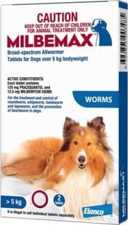 Milbemax Worming Tablets for Dogs - Over 5kg - 2 Pack