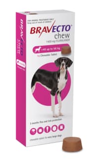 Bravecto Flea & Tick Treatment Chew for Dogs - 40 - 56kg
