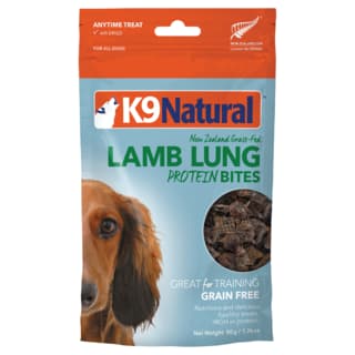 K9 Natural Lamb Lung Protein Bites Freeze Dried Dog Treats - 50g